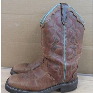 Justin Women's 12" Pull-On Raya Square Toe Western Boots L2900 Tan Size 8B